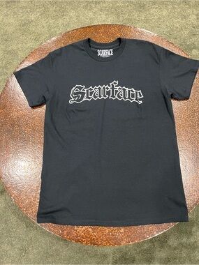 Black “SCARFACE” Logo Graphic Tee - Size Medium